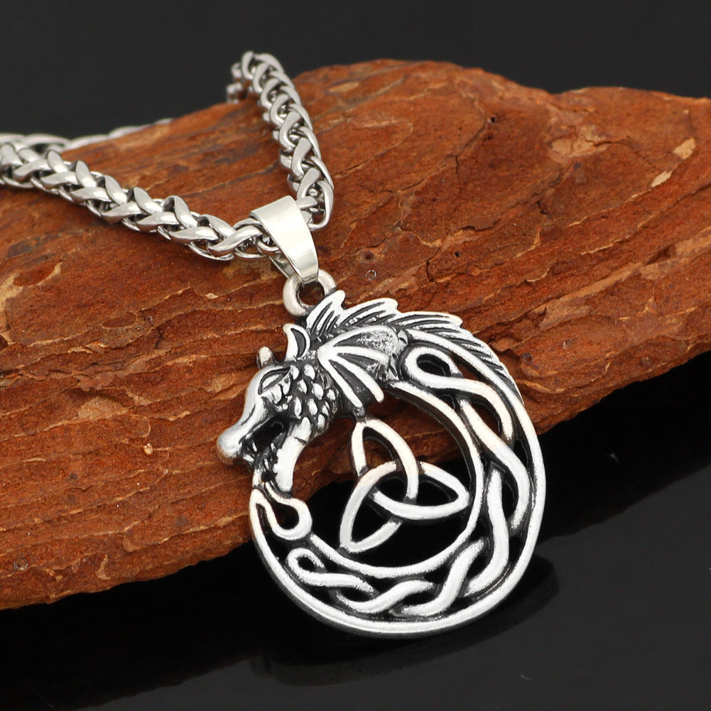 Vyrndrak Dragon Celtic Pendant Necklace