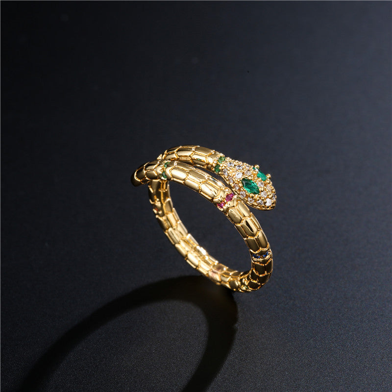 Serpent ring scale texture close-up