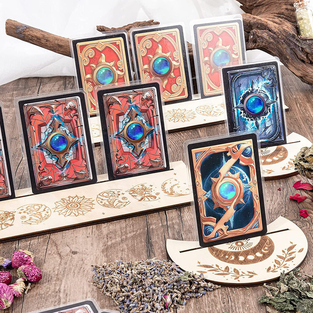 Moon tarot holder with card displayed upright