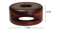 The Waxwarden wax seal melting furnace — dark wood base with brass melting cup