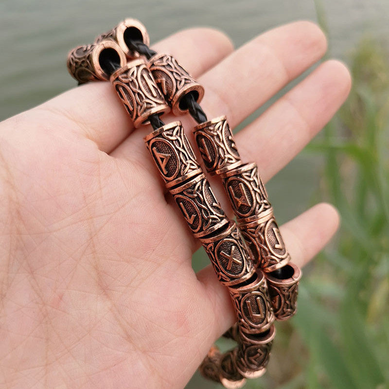 Skaldbraid Beard Beads — Viking Rune Set