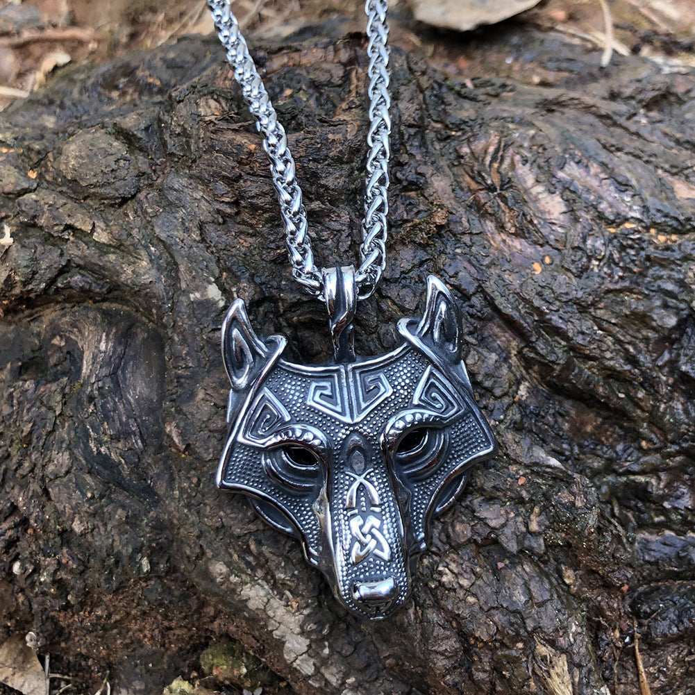 Fenwyr Wolf Pendant — Norse Chain Necklace