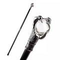 The Wyrmstaff dragon claw crystal orb cane handle detail with full length shown