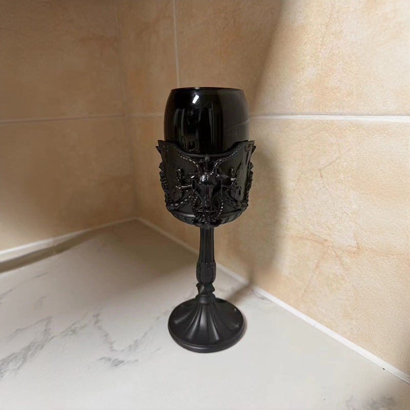 The Bonecup skull glass detail view
