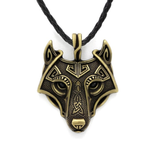 Fenwyr Wolf Pendant — Norse Chain Necklace