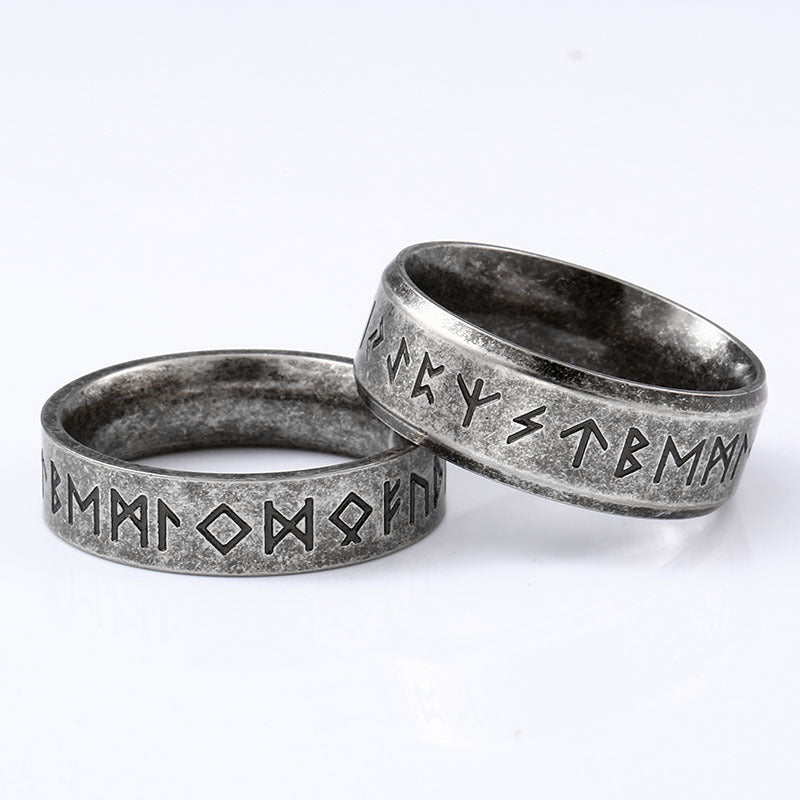Runeband of Odin — 316L Steel Rune Ring