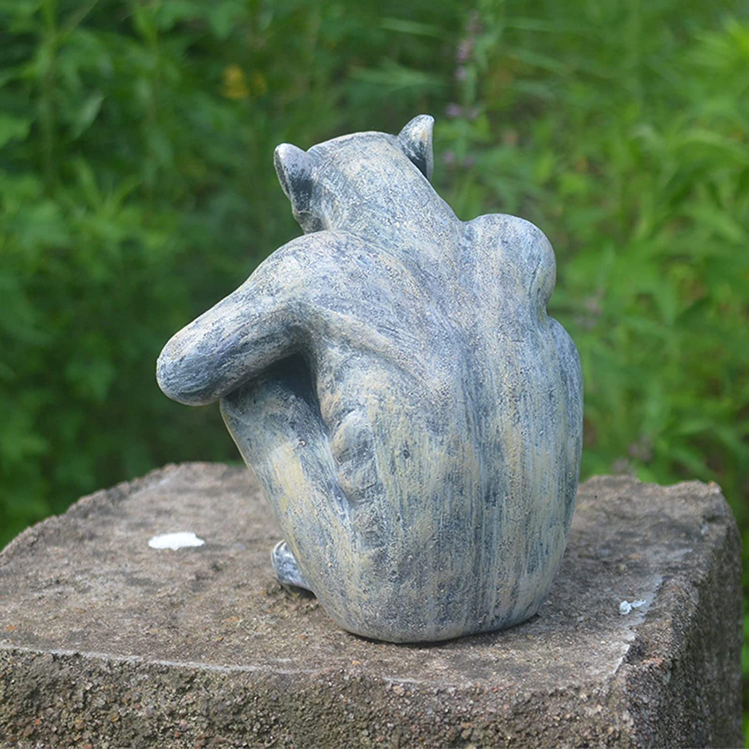 Vorreth gargoyle statue in head-down brooding pose, gothic home decor guardian