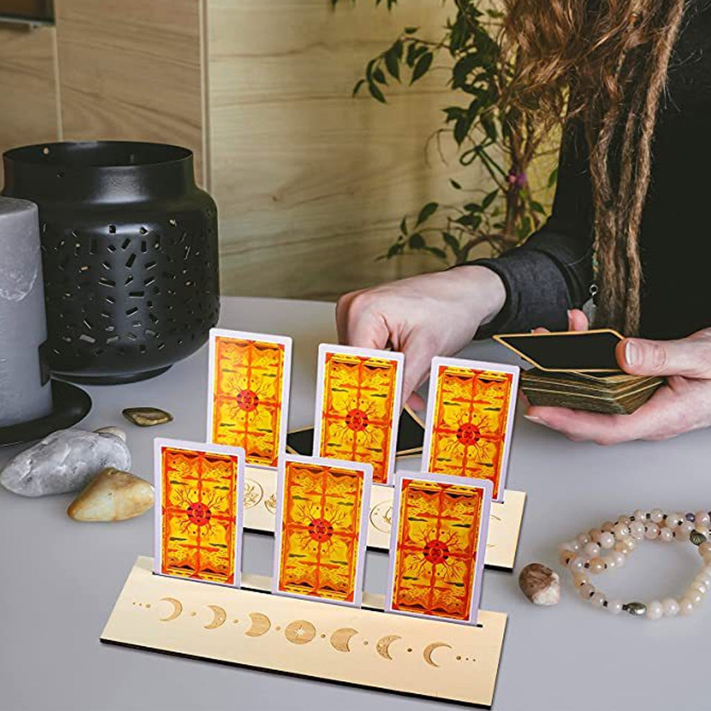Tarot card holder on altar table