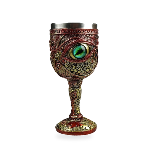 One dragon eye goblet with green-blue glass eye, Blue-eye variant, studio card image